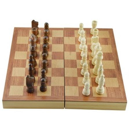 Dřevěná šachová souprava - 27 cm - KP HRAČKA