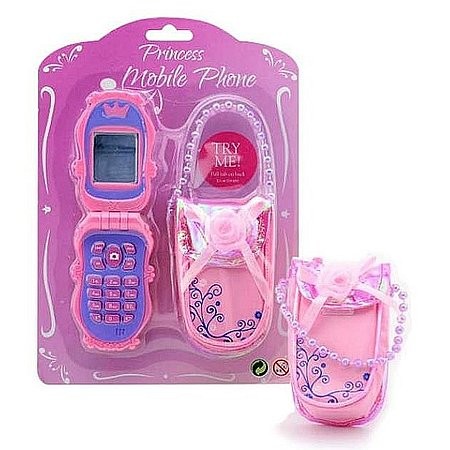 Hračkárský mobilný telefón s puzdrom - ružový (01415)