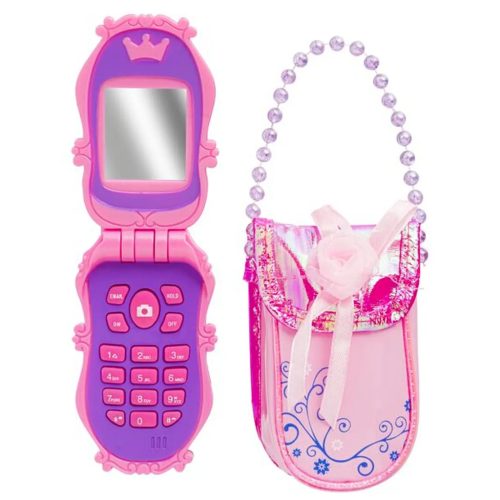 Johntoy princeznovský mobilní telefon otevřený s růžovým pouzdrem - KP HRAČKA