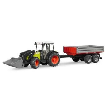   Bruder Claas Nectis 267F traktor s čelný nakladač s prívesom (02112)