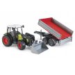Bruder Claas Nectis 267F traktor s čelný nakladač s prívesom (02112)