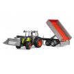 Bruder Claas Nectis 267F traktor s čelný nakladač s prívesom (02112)
