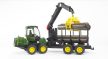 Bruder John Deere 1210E lesnícky nakladač s prívesom - KP HRAČKA