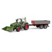 Bruder traktor Fendt Vario 211 s čelním nakladačem a přívěsem - KP HRAČKA
