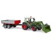 Bruder traktor Fendt Vario 211 s čelním nakladačem a přívěsem - KP HRAČKA