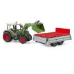 Bruder traktor Fendt Vario 211 s čelním nakladačem a přívěsem - KP HRAČKA