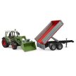 Bruder traktor Fendt Vario 211 s čelním nakladačem a přívěsem - KP HRAČKA