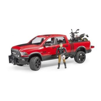   Bruder RAM 2500 terénne auto Scrambler Ducati s motocykel s figúrkou (02502)
