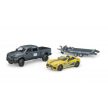 Bruder RAM 2500 Terénne auto s privesom s roadster (02504)
