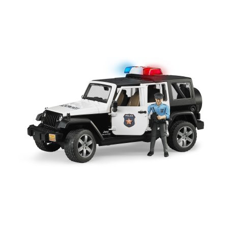 Bruder Jeep Wrangler Unlimited Rubicon Policajné vozidlo s bielou figúrkou (02526)