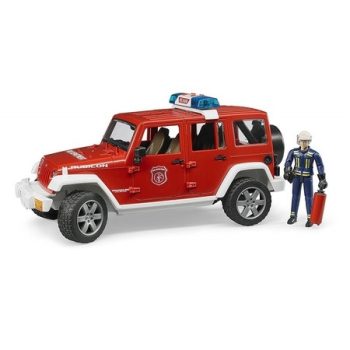   Bruder Jeep Wrangler Hasičské auto s figúrkou hasičov (02528)
