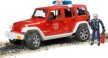 Bruder Jeep Wrangler Hasičské auto s figúrkou hasičov (02528)