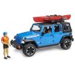 Bruder Jeep Wrangler Rubicon Unlimited s kajakem a figurka - KP HRAČKA