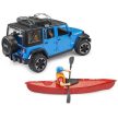 Bruder Jeep Wrangler Rubicon Unlimited s kajakem a figurka - KP HRAČKA