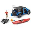 Bruder Jeep Wrangler Rubicon Unlimited s kajakem a figurka - KP HRAČKA