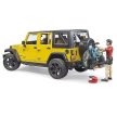 Bruder Jeep Wrangler Rubicon Unlimited s horským bicyklom a cyklistom (02543)