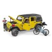 Bruder Jeep Wrangler Rubicon Unlimited s horským bicyklom a cyklistom (02543)