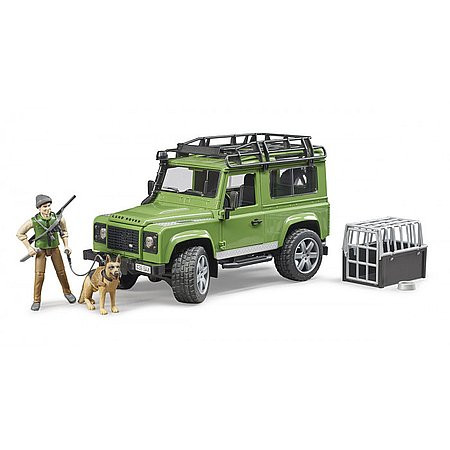 Bruder Land Rover Defender terénne vozidlo s lesník a psom (02587)