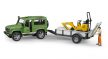 Bruder Land Rover Defender s přívěsem s JCB mikrobagr (02593)