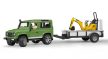 Bruder Land Rover Defender s přívěsem s JCB mikrobagr (02593)