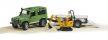 Bruder Land Rover Defender s přívěsem s JCB mikrobagr (02593)