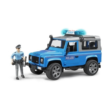 Bruder Land Rover Defender Policajné auto s figúrkou polície (02597)