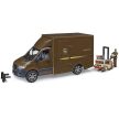 Bruder MB Sprinter UPS dodávka s manuálnym hydraulickým zdvihom (02678)