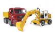 Bruder MAN TGA Nákladné auto s bagrom Liebherr 912 (02751)