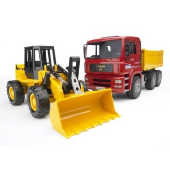   Bruder MAN TGA Nákladné auto s čelným nakladačom FR130 (02752)