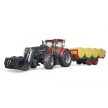 Bruder CASE IH Optum 300 CVX s čelným nakladačom a prepravníkom balíkov (03198)