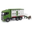 Bruder Scania Super 560R Přepravník zvířat s figurkou krávy - KP HRAČKA