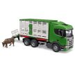 Bruder Scania Super 560R Přepravník zvířat s figurkou krávy - KP HRAČKA