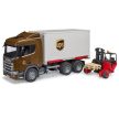 Bruder Scania Super 560R UPS logistická s vysokozdvižným vozíkem - KP HRAČKA