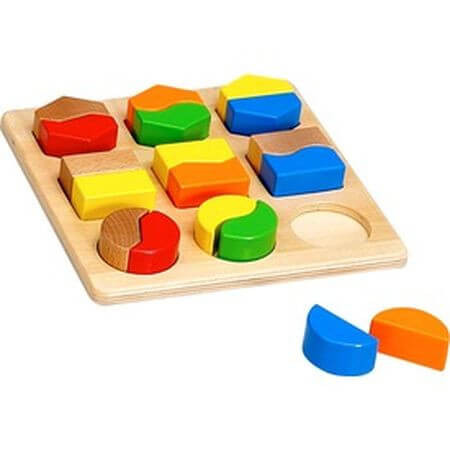 Dřevěné puzzle geometrické tvary - KP HRAČKA