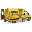 Bruder MB Sprinter DHL dodávka s otevřenými dveřmi a řidičem - KP HRAČKA