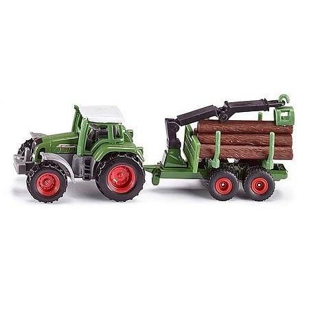 SIKU Fendt Favorit 926 traktor s prívesom na prepravu guľatiny - 1645  (27864)
