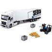 Bburago Mercedes-Benz Actros nákladní automobil s vysokozdvižným vozíkem - KP HRAČKA