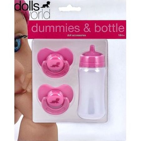 Súprava cumlíka a dojčenskej fľaše pre bábiky (32091)