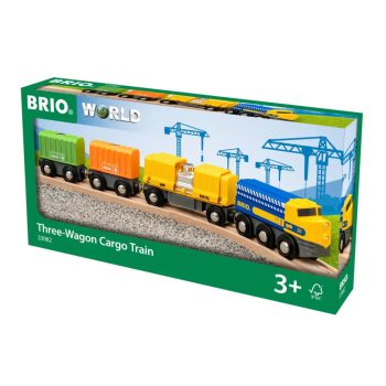 BRIO Nákladní vlak se třemi vagony - KP HRAČKA