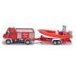 SIKU Unimog hasičské auto s prívesom a záchranný čln - 1636 (34845)