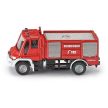 SIKU Unimog hasičské auto s prívesom a záchranný čln - 1636 (34845)