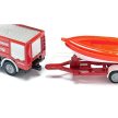 SIKU Unimog hasičské auto s prívesom a záchranný čln - 1636 (34845)