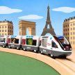 BRIO TGV vysokorychlostní vlak na kolejích v Paříži - KP HRAČKA