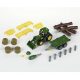 Klein smontovaný traktor John Deere s přívěsem s kládami a balíky sena - KP HRAČKA