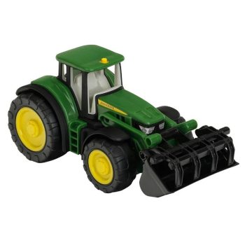 Klein John Deere traktor s čelním nakladačem z bočního pohledu - KP HRAČKA
