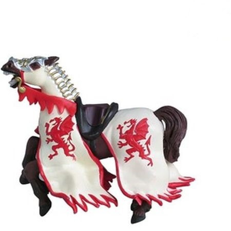 Papo červený dračí štít vojak kôň figúrka (40580)