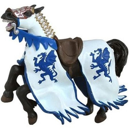 Papo modrý dračí štít vojak kôň figúrka (40581)