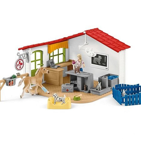 Schleich Veterinárna ordinácia s domácimi zvieratami (42502)