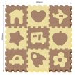 9-dielne puzzle domček a auto z penovej podložky (43315)