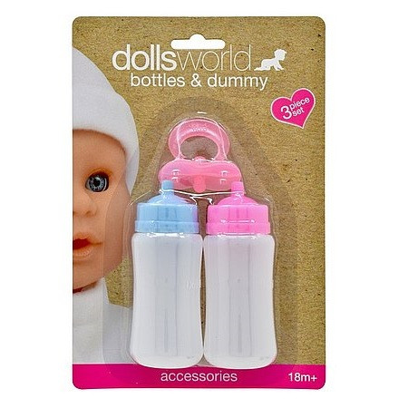 2 plniteľné dojčenské fľaše a 1 hračkársky cumlík (49463)